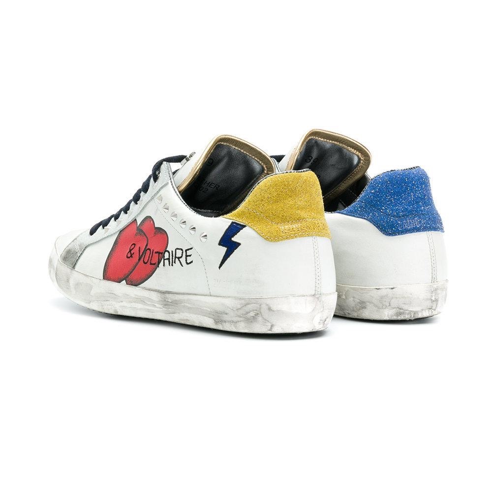 Zadig & Voltaire Blue and Yellow Sneakers